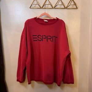Vintage 90s Esprit Inside Out Red Sweatshirt - Washed Red